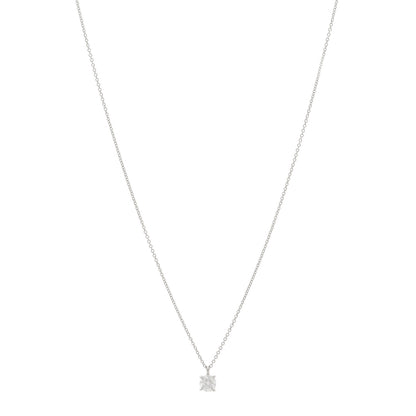 Tiffany Platinum Diamond .52ct Solitaire Pendant Necklace 1 of 5
