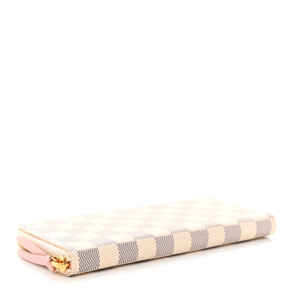 Louis Vuitton Damier Azur Clemence Wallet Rose Ballerine 4 of 7