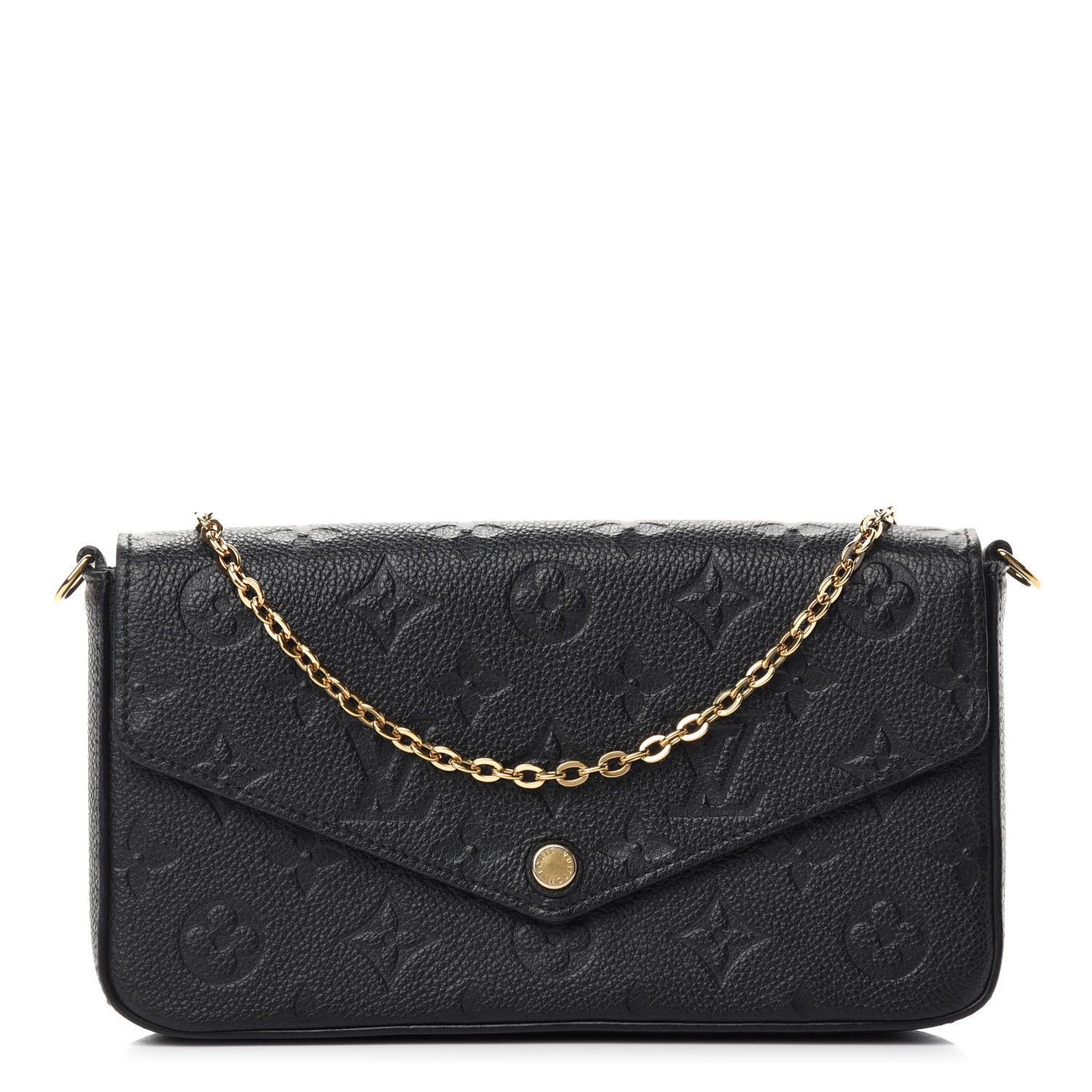 Louis Vuitton Empreinte Pochette Felicie Chain Wallet Black 1 of 12