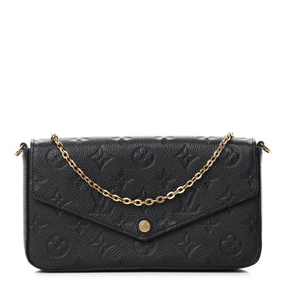 Louis Vuitton Empreinte Pochette Felicie Chain Wallet Black 1 of 12