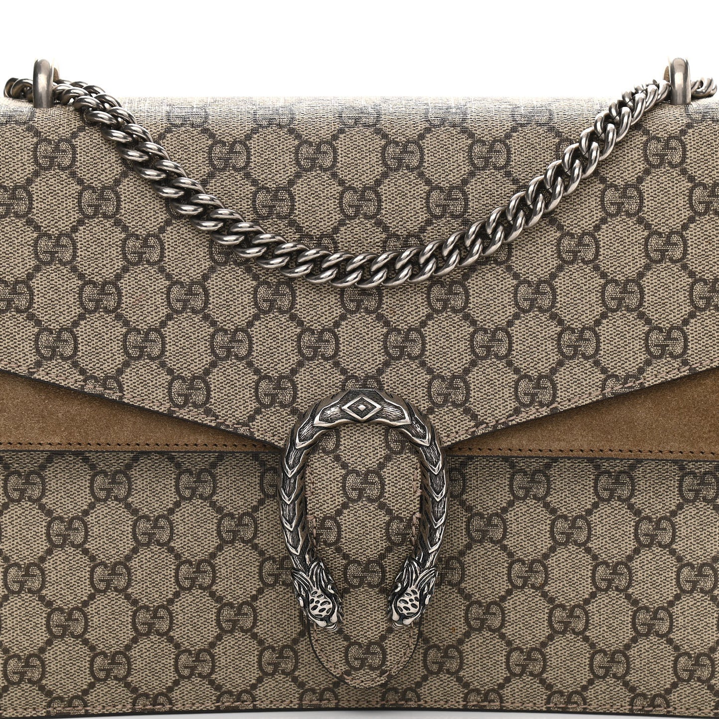 GG Supreme Monogram Medium Dionysus Shoulder Bag Taupe