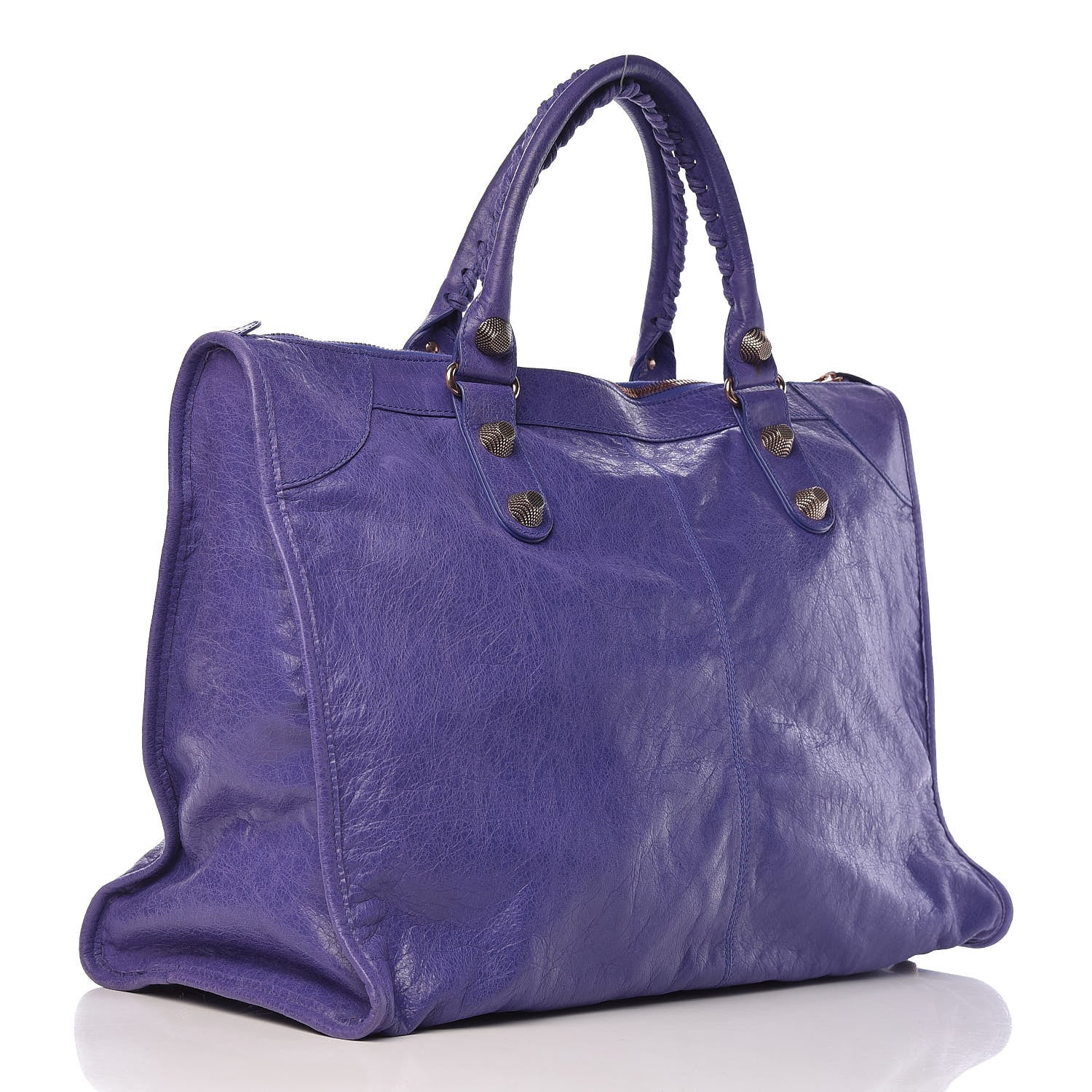Balenciaga Agneau Giant 21 Rose Gold Hardware Weekender Bleu Lavande 3 of 14