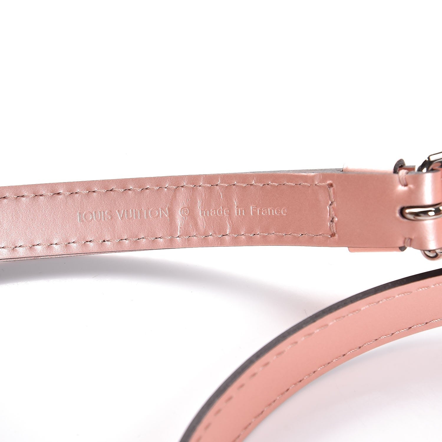 Louis Vuitton Calfskin 12mm Adjustable Shoulder Strap Rose Nacre 4 of 4