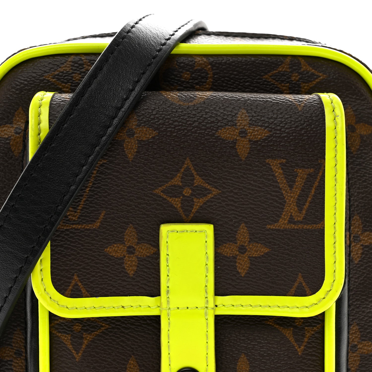 Louis Vuitton Monogram Macassar Christopher Wearable Wallet Fluorescent Yellow 7 of 9