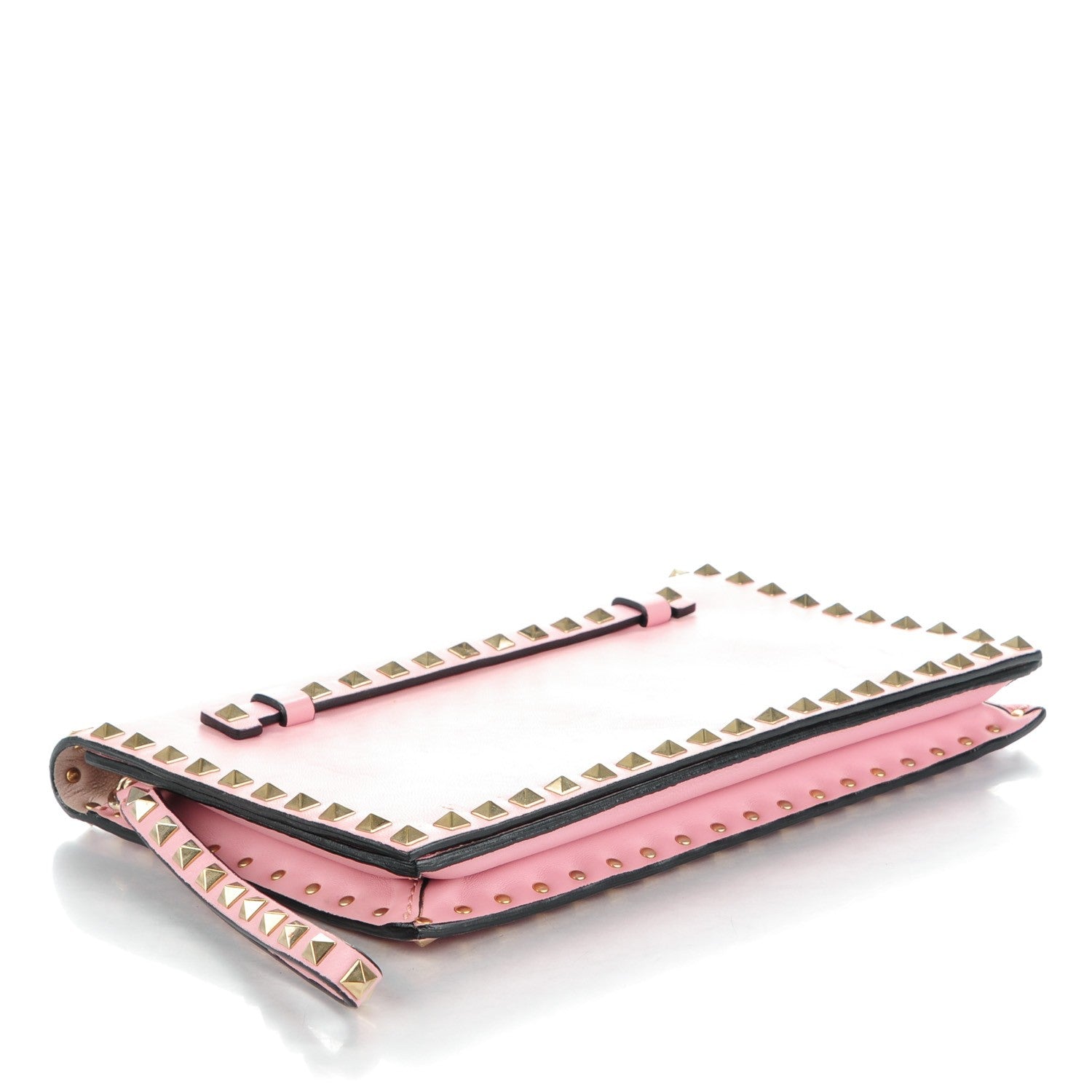 Valentino Garavani Nappa Rockstud Wristlet Clutch Geranio 4 of 7