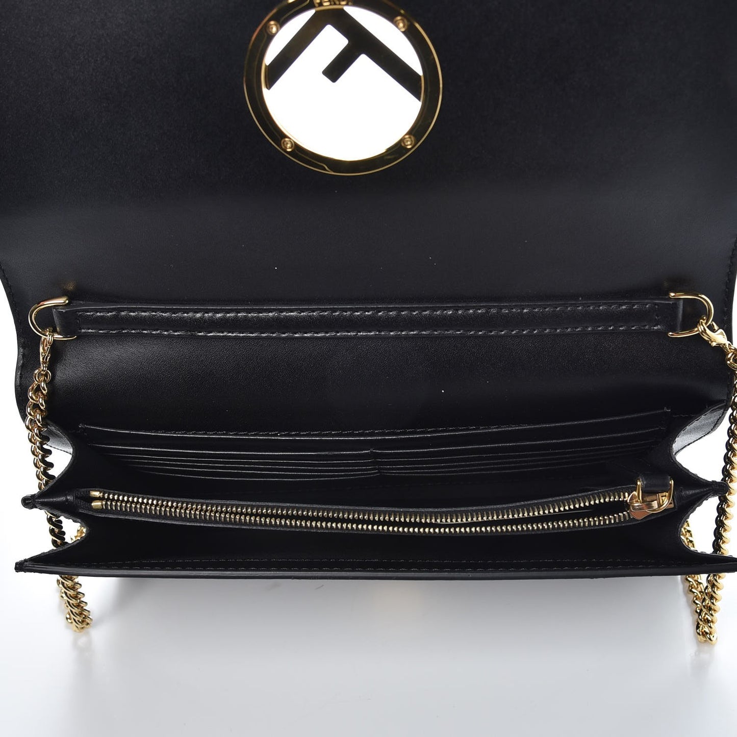 Vitello Liberty Lucido F is Fendi Wallet on Chain Black