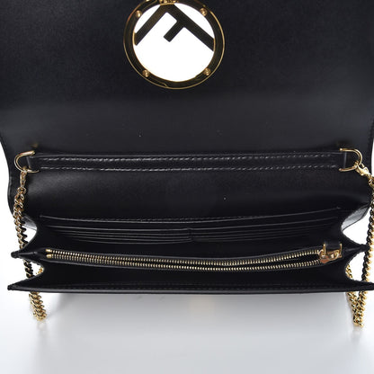 Fendi Vitello Liberty Lucido F is Fendi Wallet on Chain Black 5 of 7