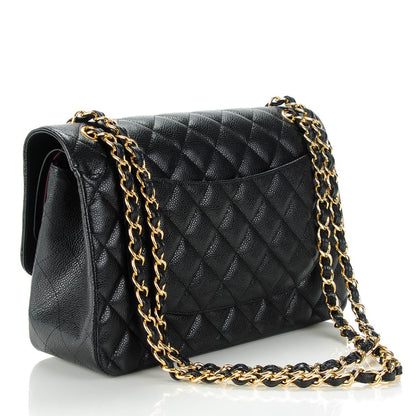 Chanel Caviar Quilted Jumbo Double Flap Black 3 of 9