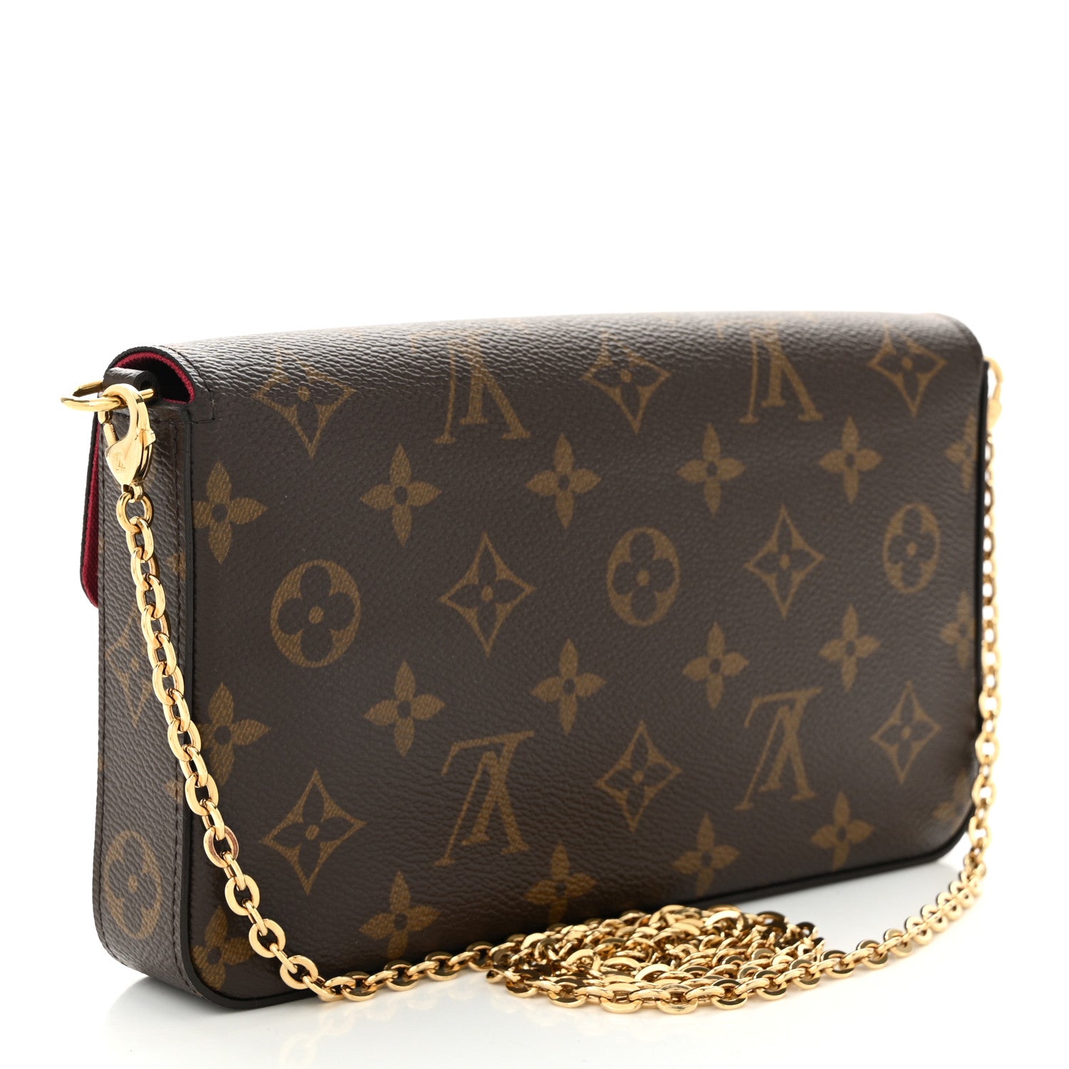Louis Vuitton Monogram Pochette Felicie Chain Wallet Fuchsia 4 of 12