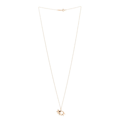 Tiffany 18K Rose Gold Diamond Save The Wild Elephant Pendant Necklace 3 of 6