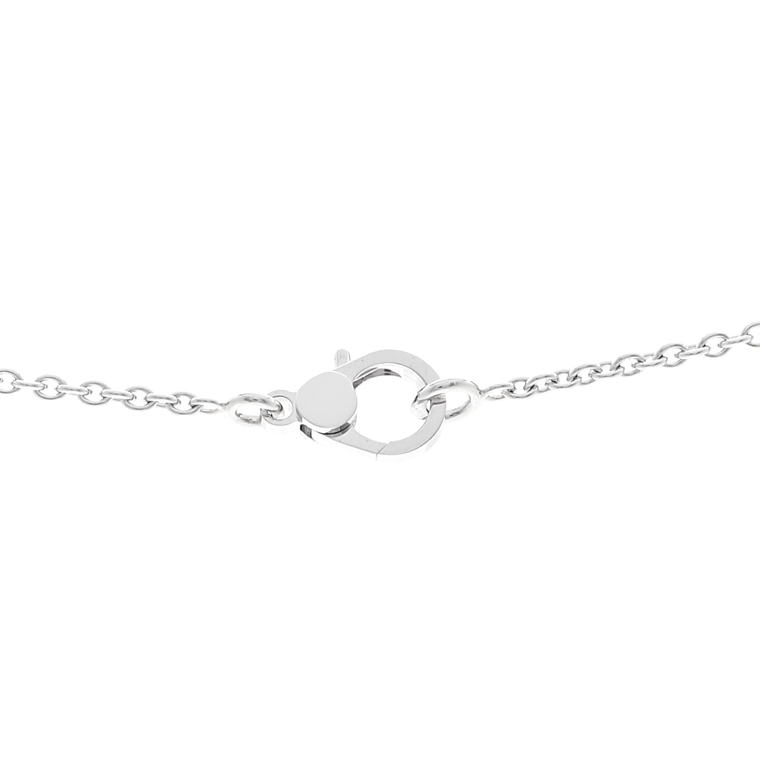 Hermes 18K White Gold Diamond Finesse Pendant Necklace 4 of 6