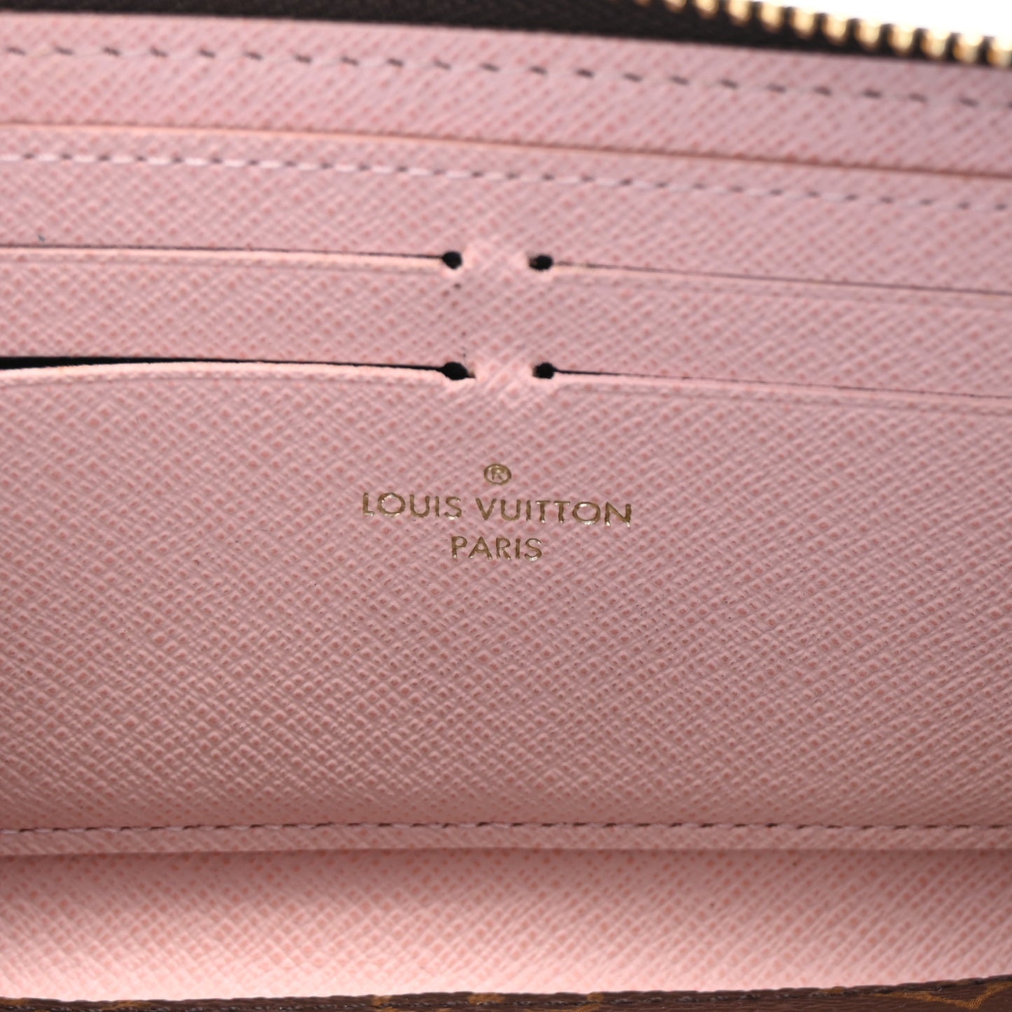 Monogram Clemence Wallet Rose Ballerine
