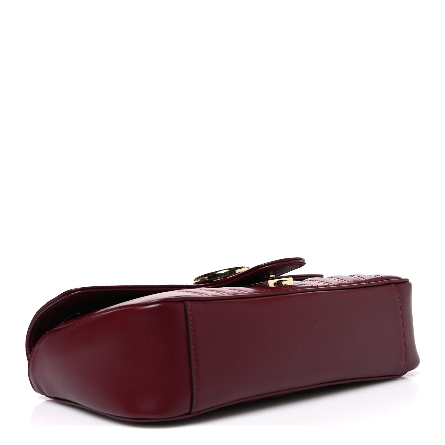 Lambskin Matelasse Small GG Marmont Shoulder Bag  Rosso Ancora