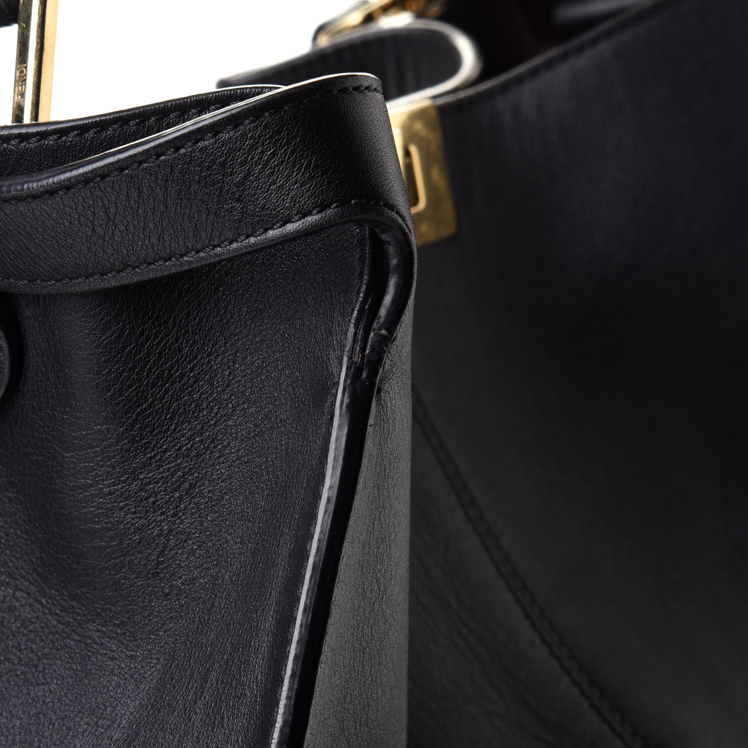 Fendi Vitello Seta Century Large Peekaboo X-Lite Black Fragola 16 of 19