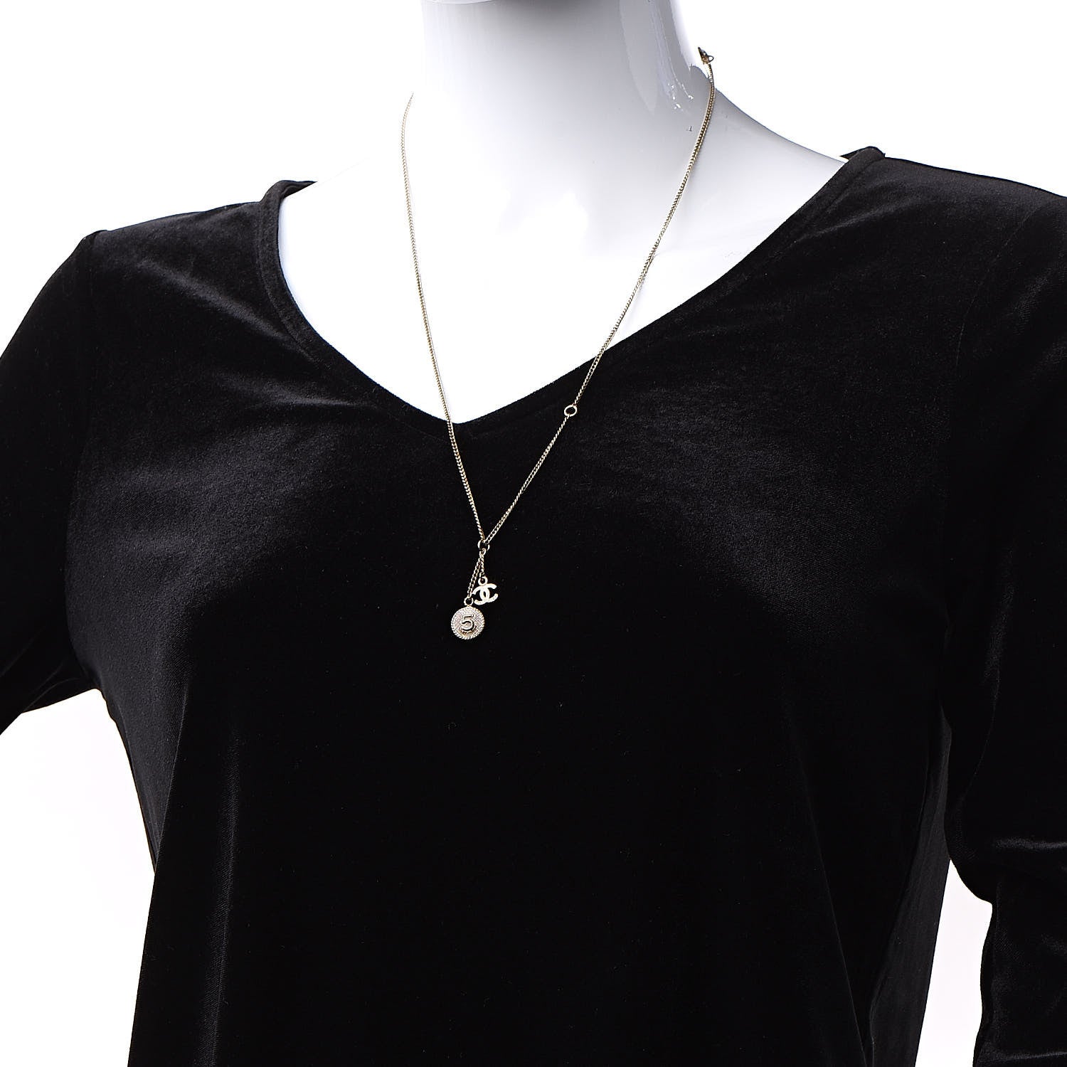 Chanel No 5 CC Necklace Gold 2 of 4