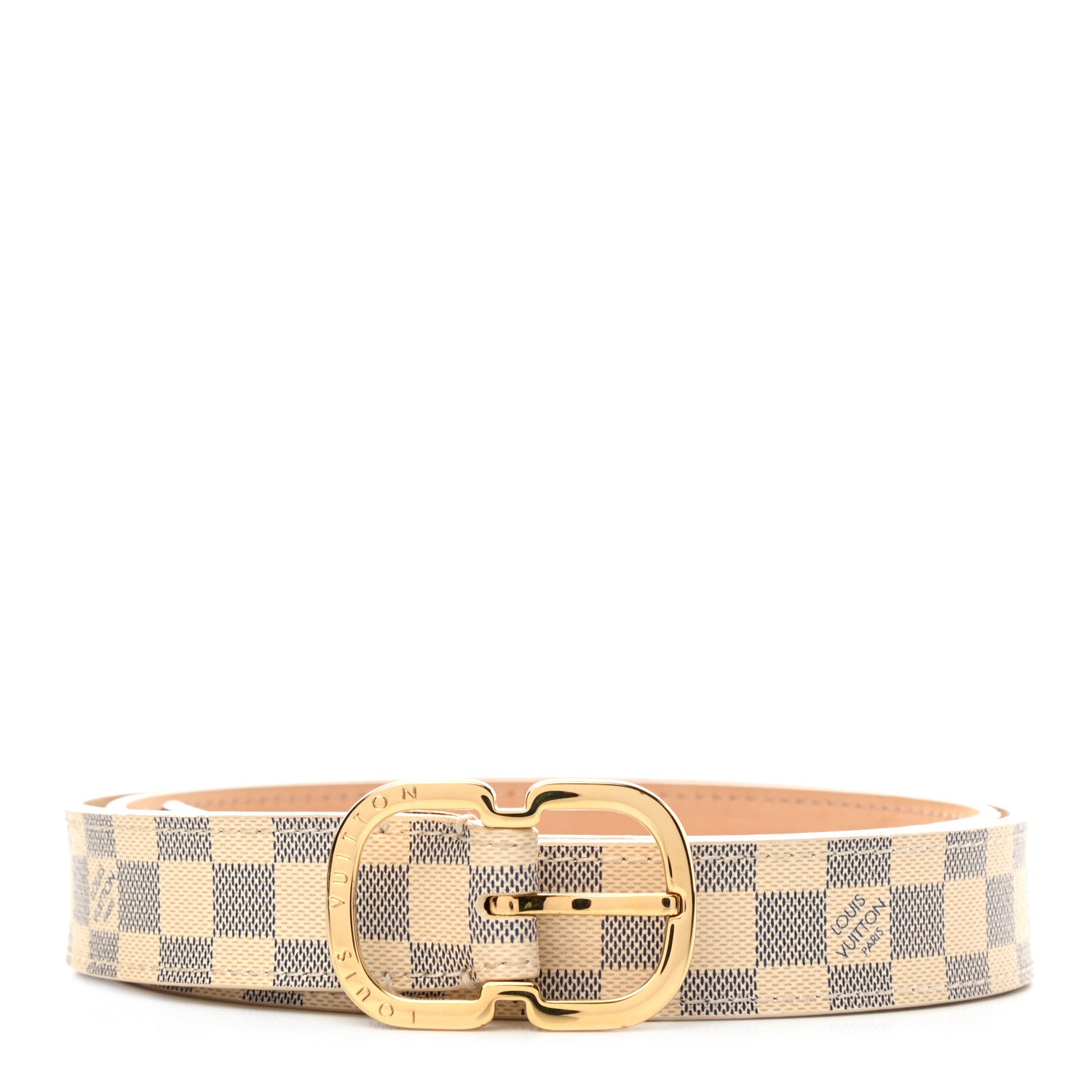 Louis Vuitton Damier Azur 25mm Mini Belt 85 34 1 of 8