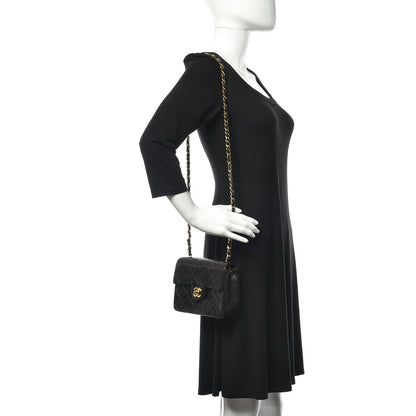 Chanel Lambskin Quilted Mini Square Flap Black 2 of 14