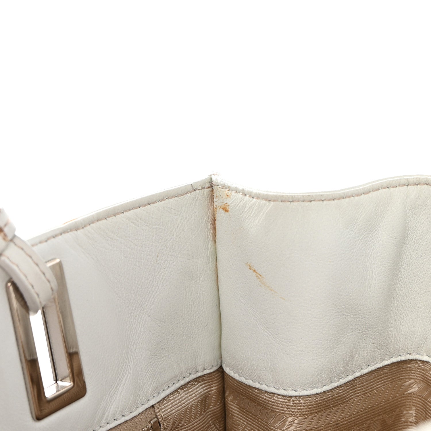 Prada Soft Calfskin Tote White 13 of 21