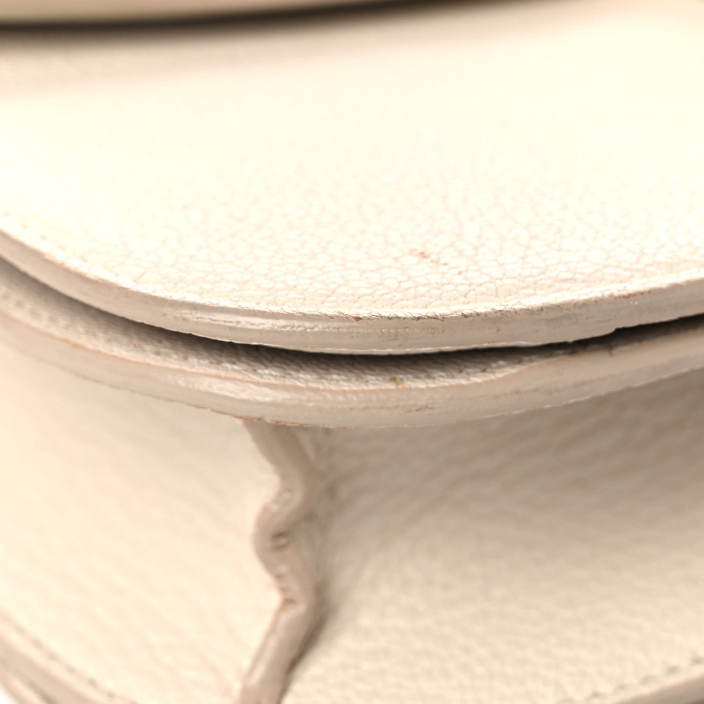 Goatskin Medium Classic Box Flap Bag White