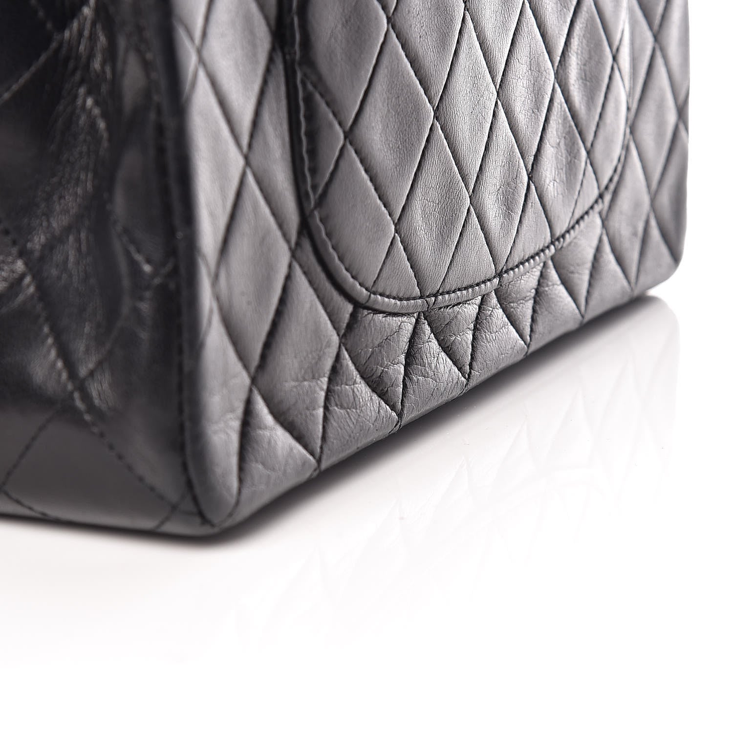 Chanel Lambskin Quilted Medium Double Flap Bag Black 14 of 18
