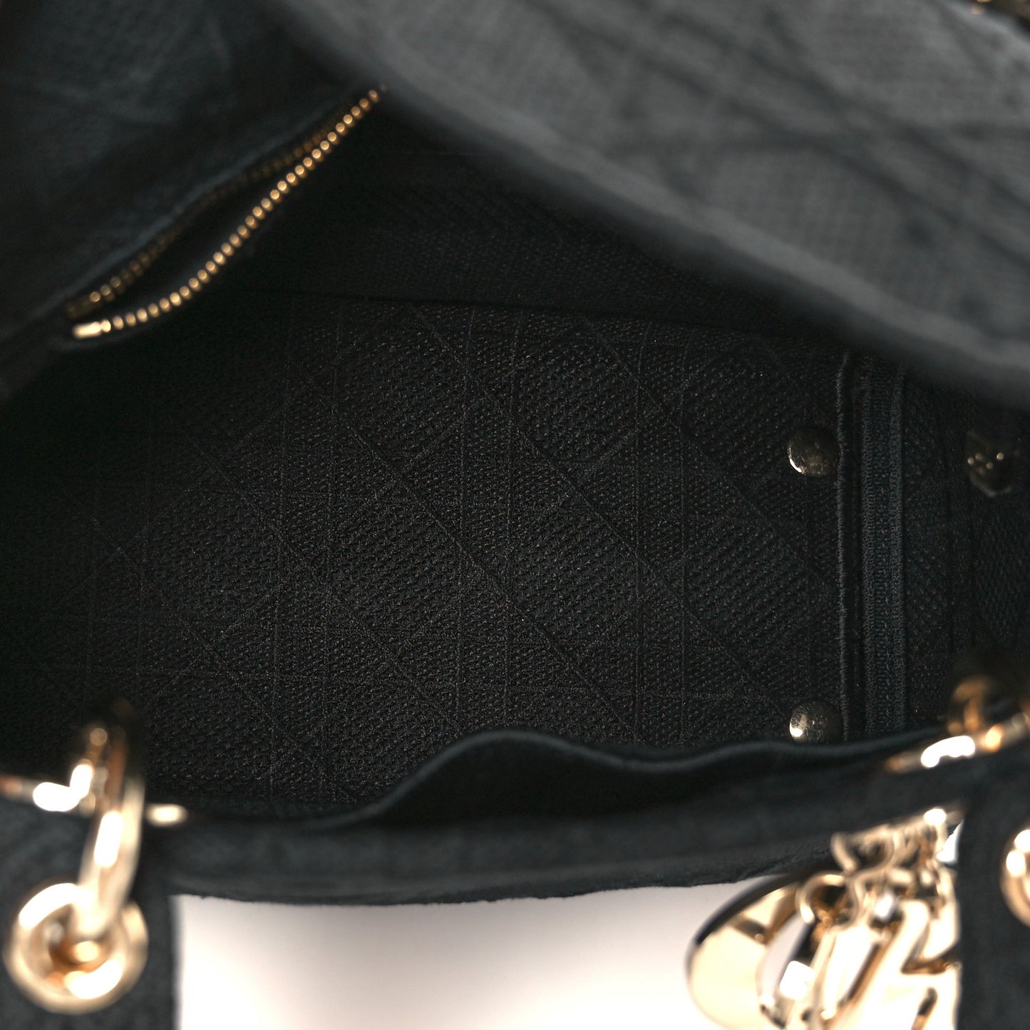 Canvas Embroidered Cannage Medium Lady D-Lite Black