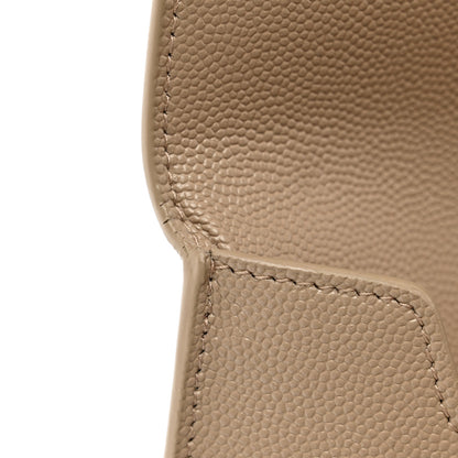 Saint Laurent Grain De Poudre Uptown Pouch Dark Beige 8 of 9
