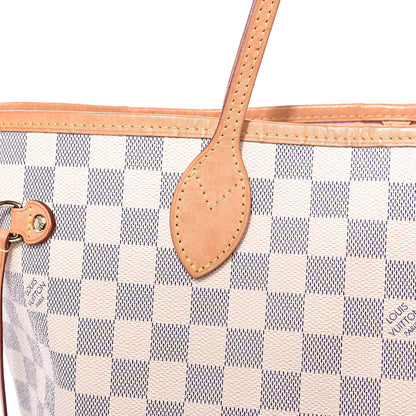 Louis Vuitton Damier Azur Neo Neverfull MM Rose Ballerine 14 of 15