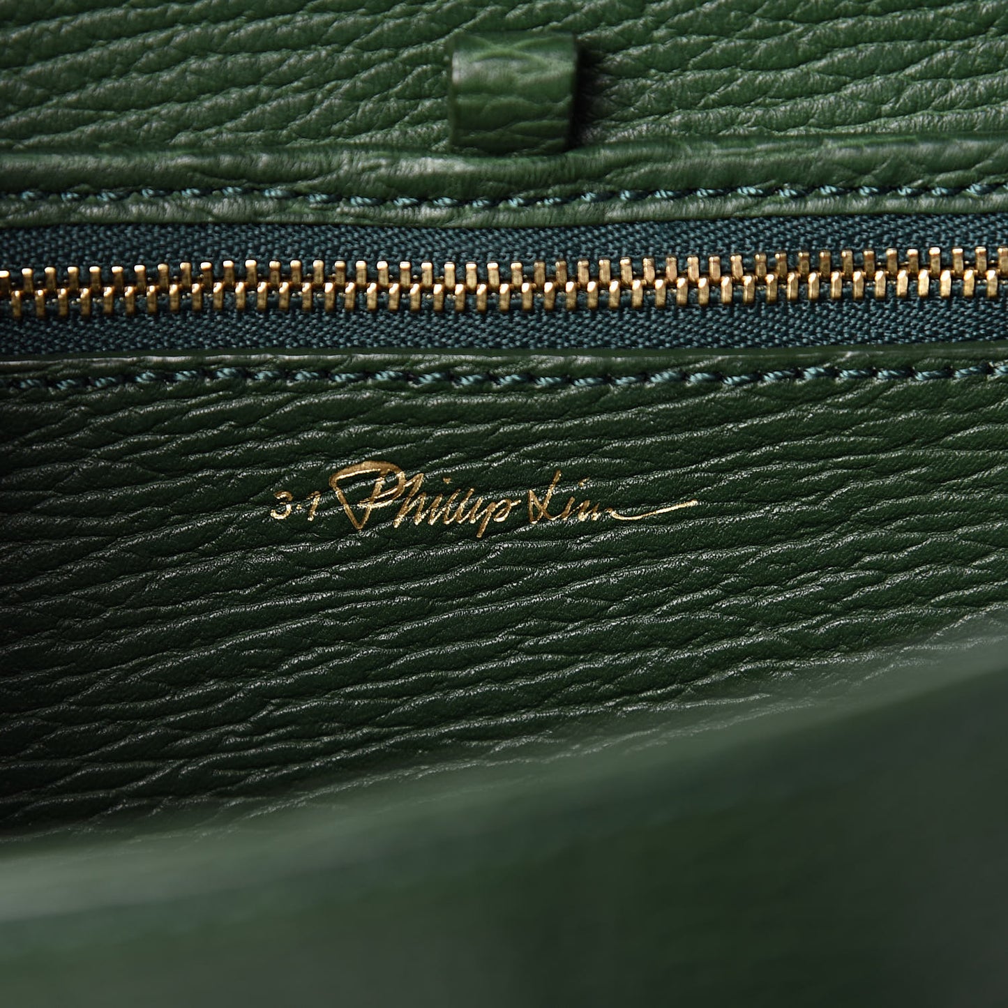 3.1 Textured Calfskin Mini Pashli Satchel Jade