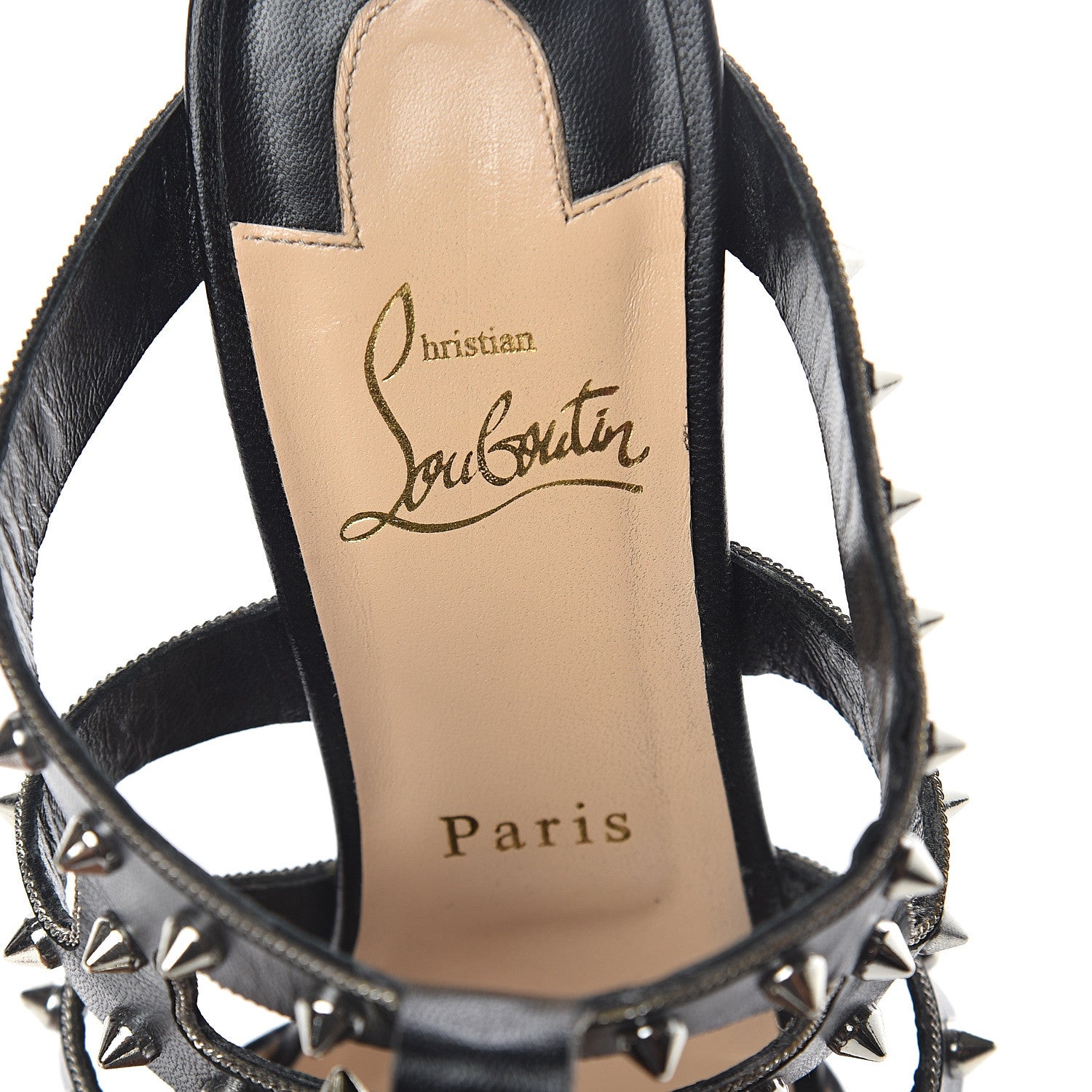 Christian Louboutin Kid Tchicaboum 85 Pumps 39.5 Black Silver 5 of 8