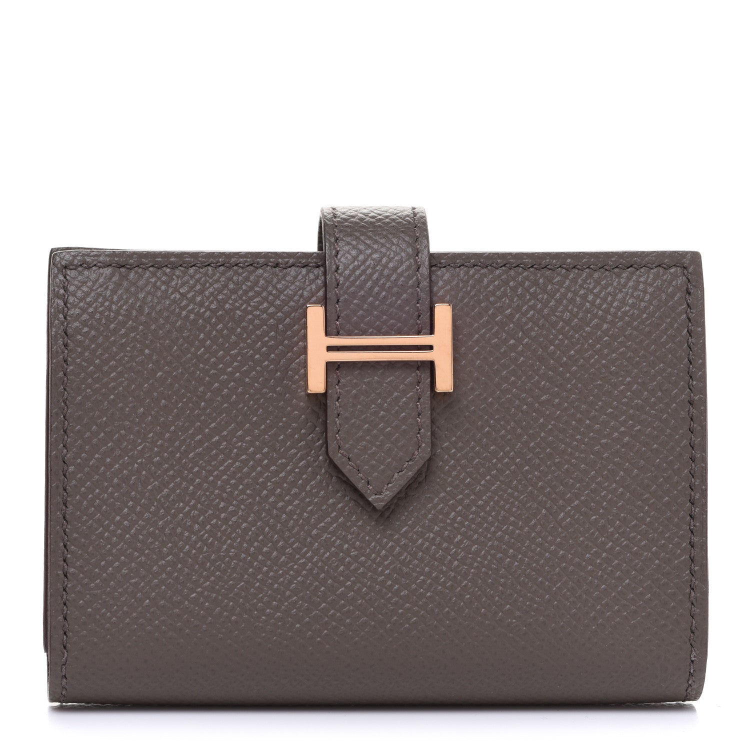 Hermes Epsom Bearn Card Holder Wallet Etain 1 of 8