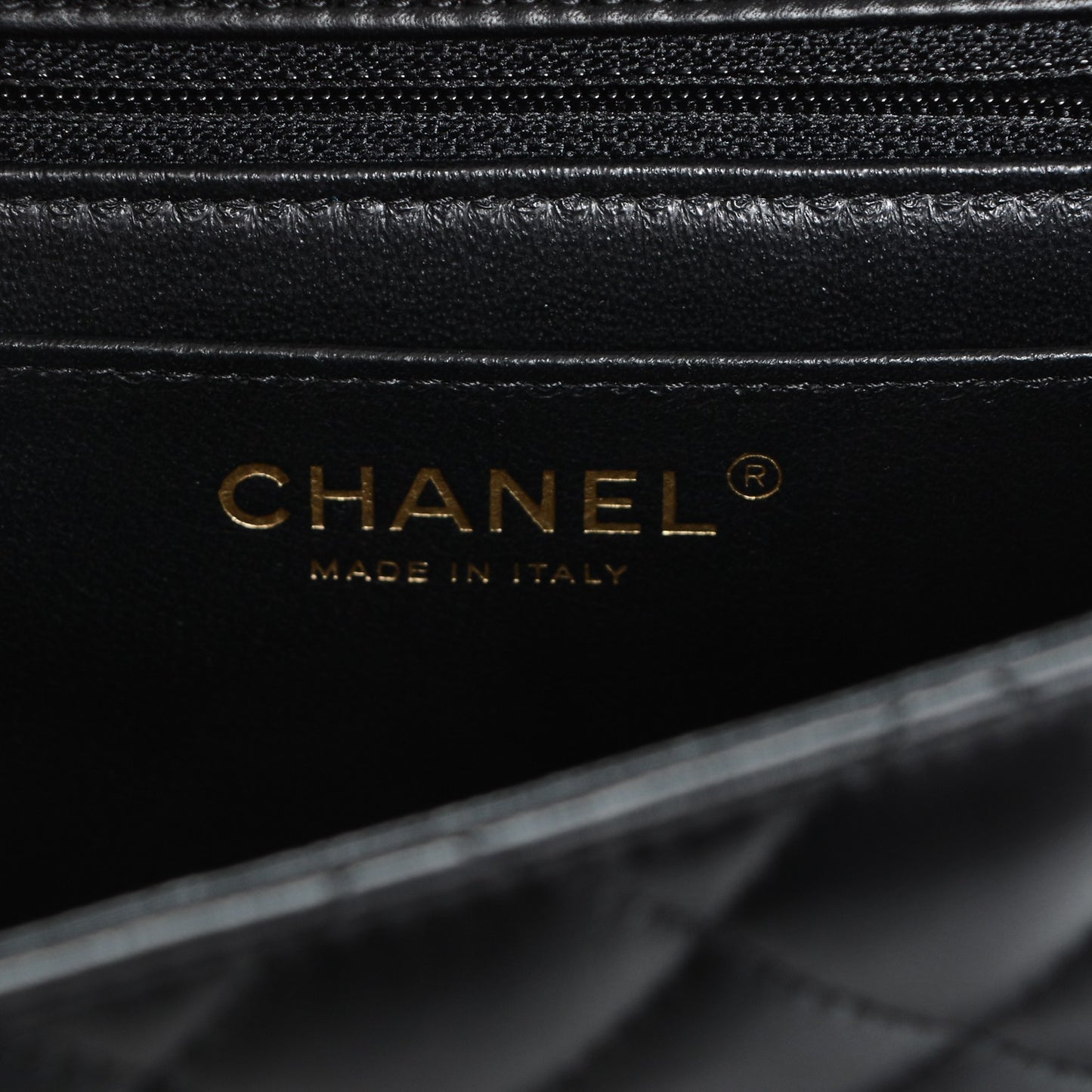 Lambskin Quilted Mini Square Flap Black