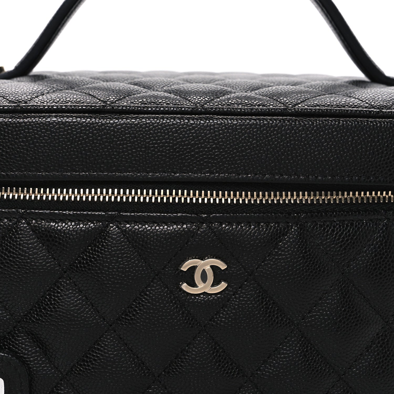 Chanel Caviar Quilted Large Vanity Pouch Black 9 of 13