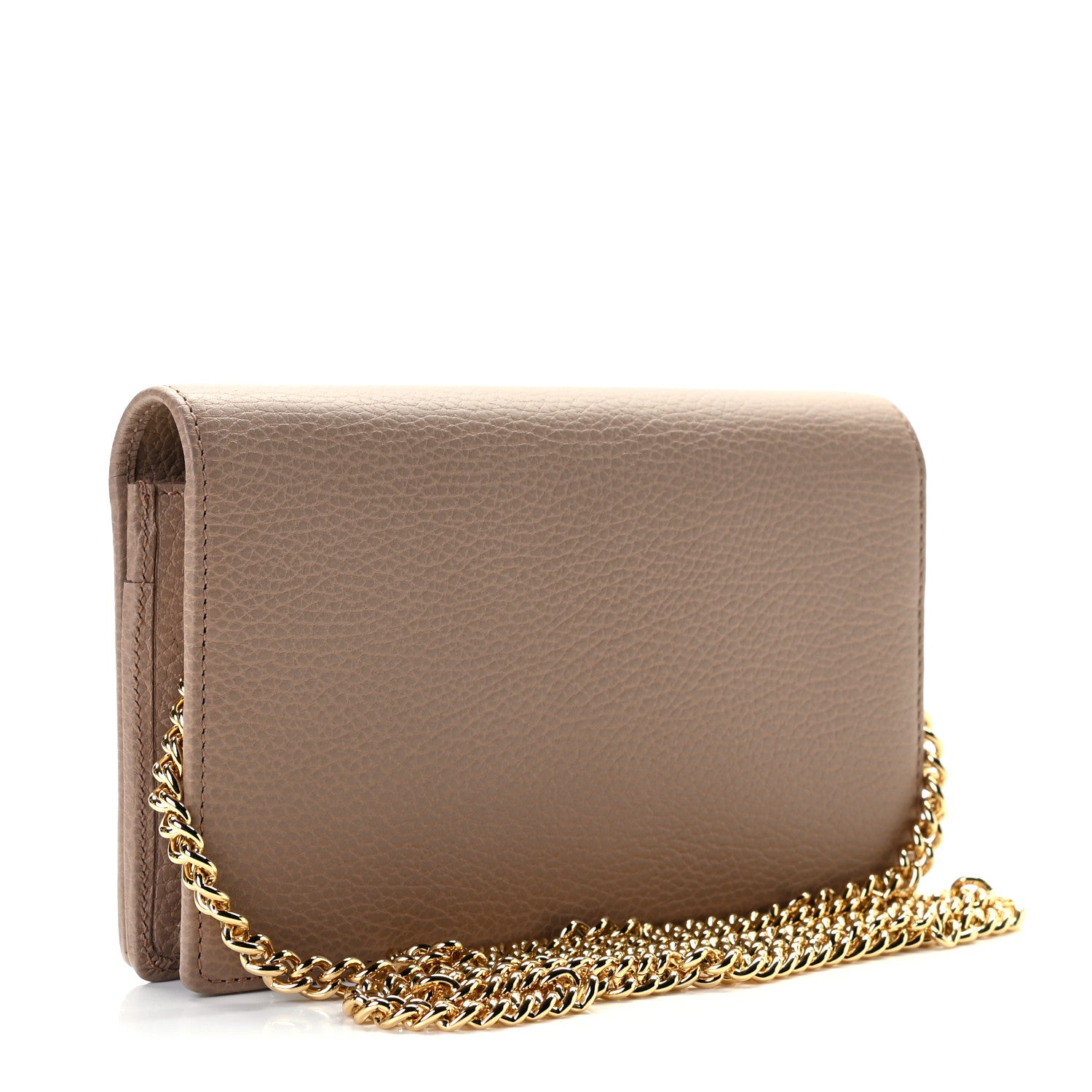 Gucci Calfskin Mini GG Marmont Chain Wallet Porcelain Rose 3 of 6