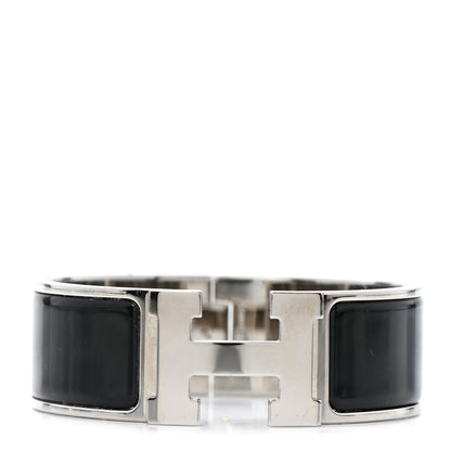 Hermes Enamel Wide Clic Clac H Bracelet PM Black 1 of 4