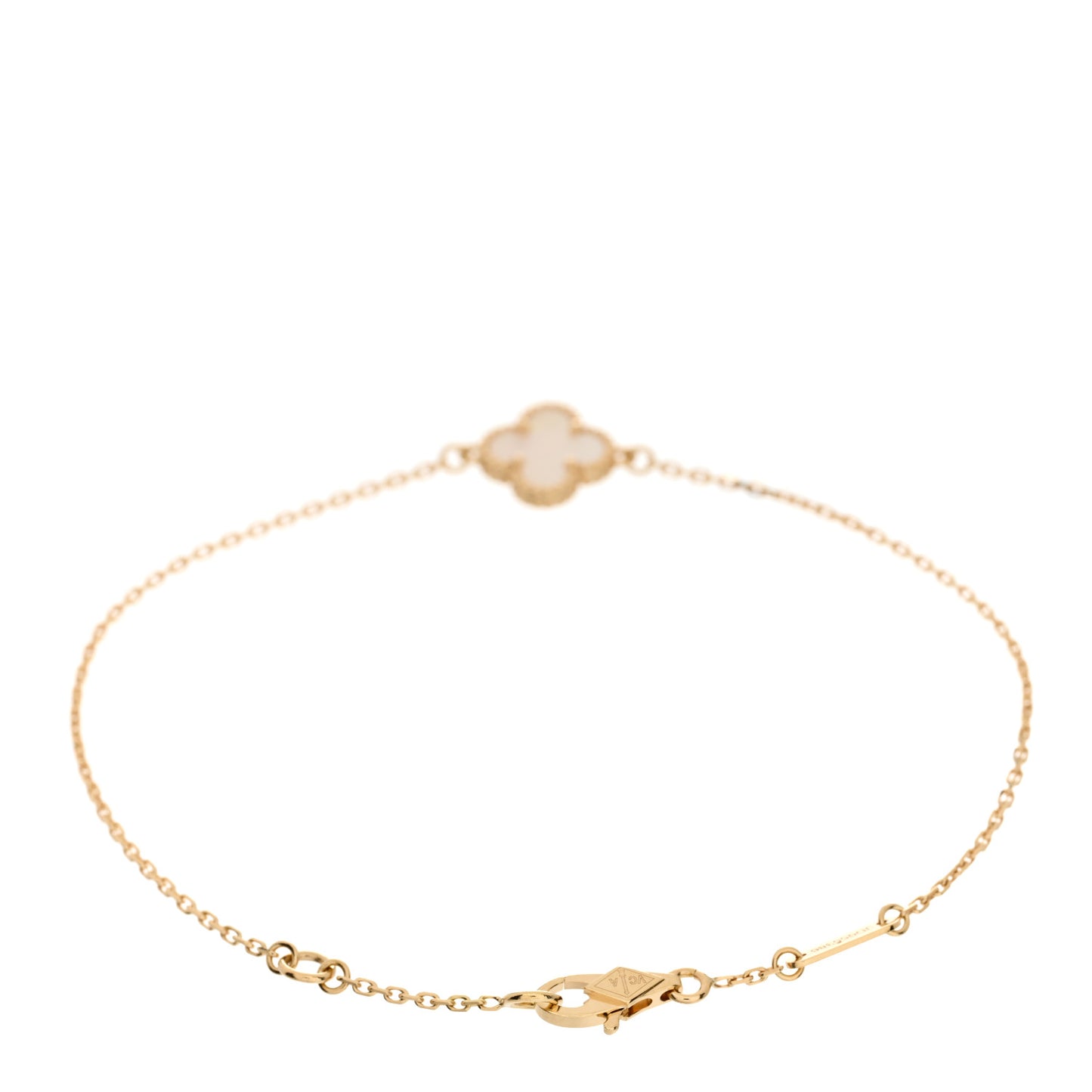 18K Yellow Gold Mother of Pearl Sweet Alhambra Bracelet