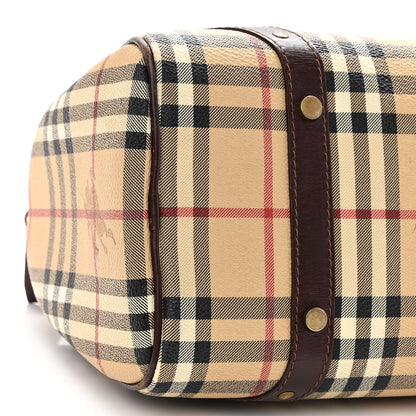 Burberry Haymarket Check Studded Bowler Brown 8 of 12