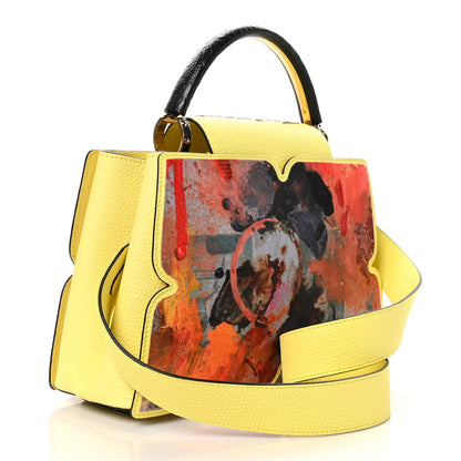 Louis Vuitton Taurillon Embroidered Tenderness Capucines MM Yellow Multicolor 3 of 10