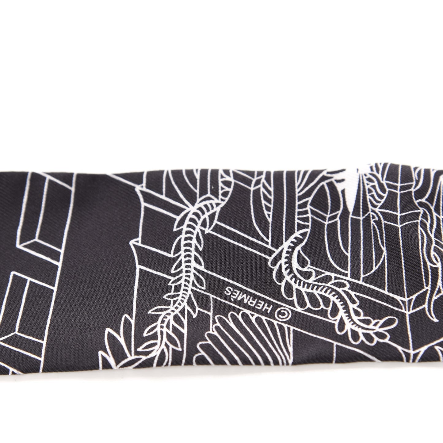 Silk Animapolis Twilly Black White