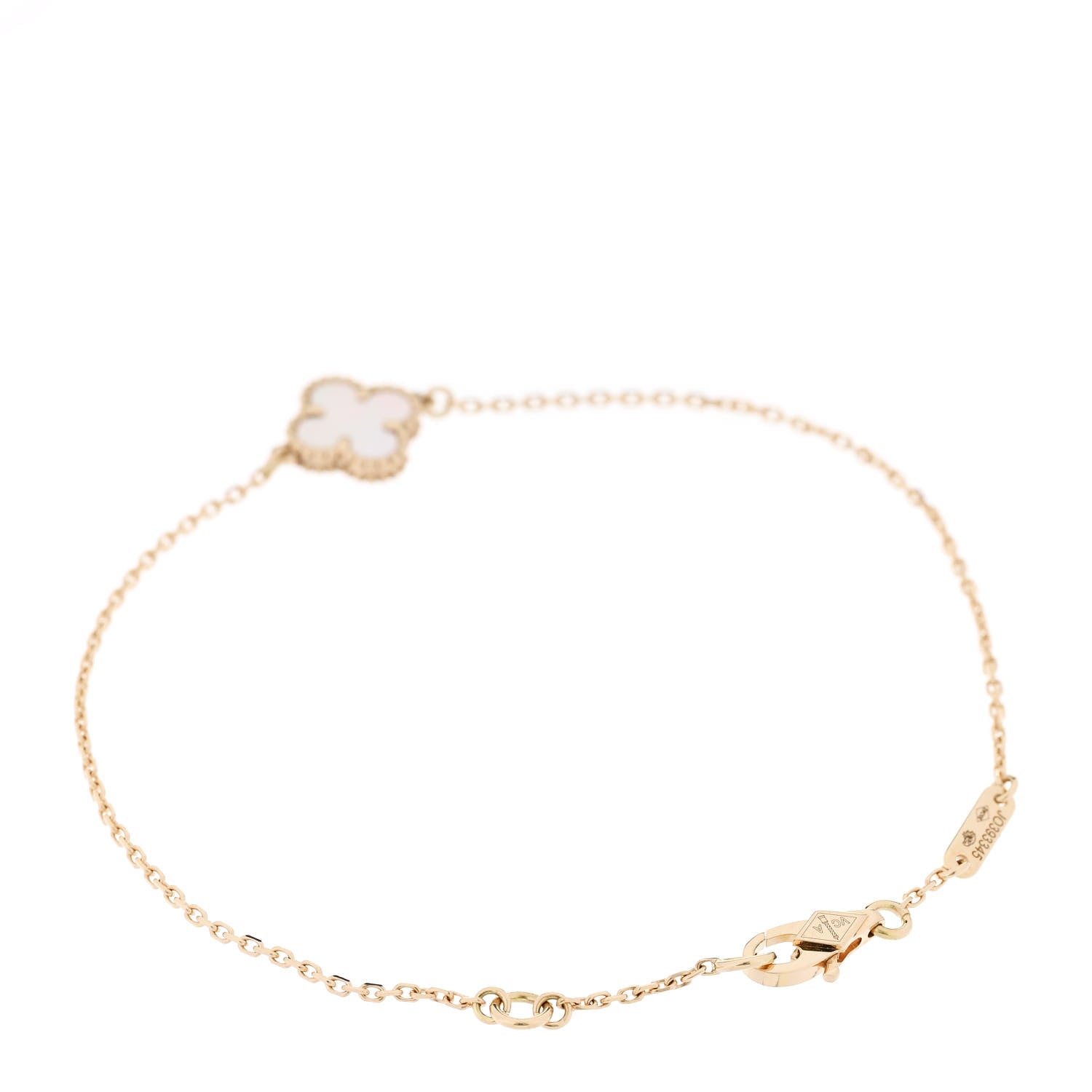 Van Cleef & Arpels 18K Yellow Gold Mother of Pearl Sweet Alhambra Bracelet 2 of 5