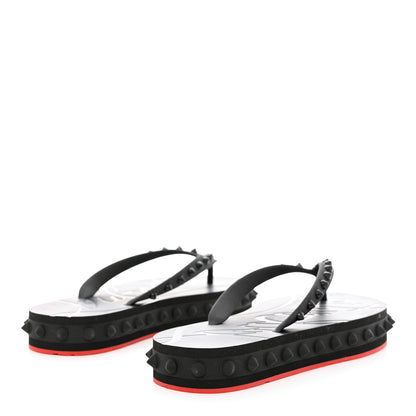 Christian Louboutin Rubber Spike Loubi Flip Flip Platform Sandals 39 Black 4 of 8
