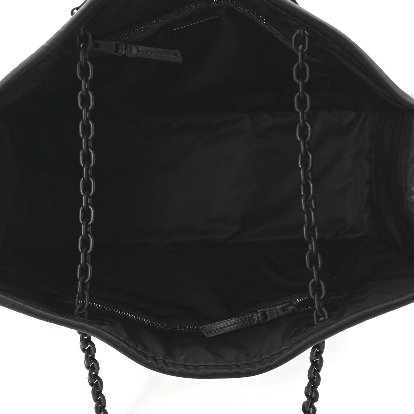 Tessuto Nylon Chain Tote Black