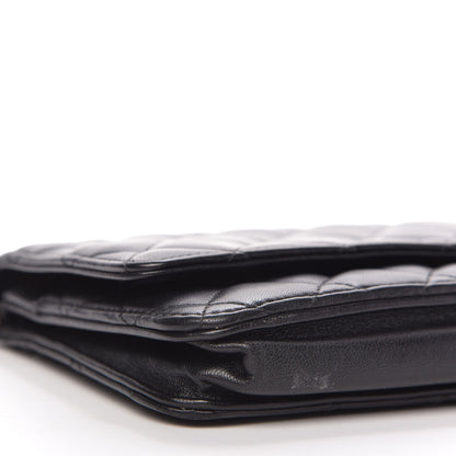 Chanel Lambskin Quilted Wallet On Chain WOC Black 6 of 11