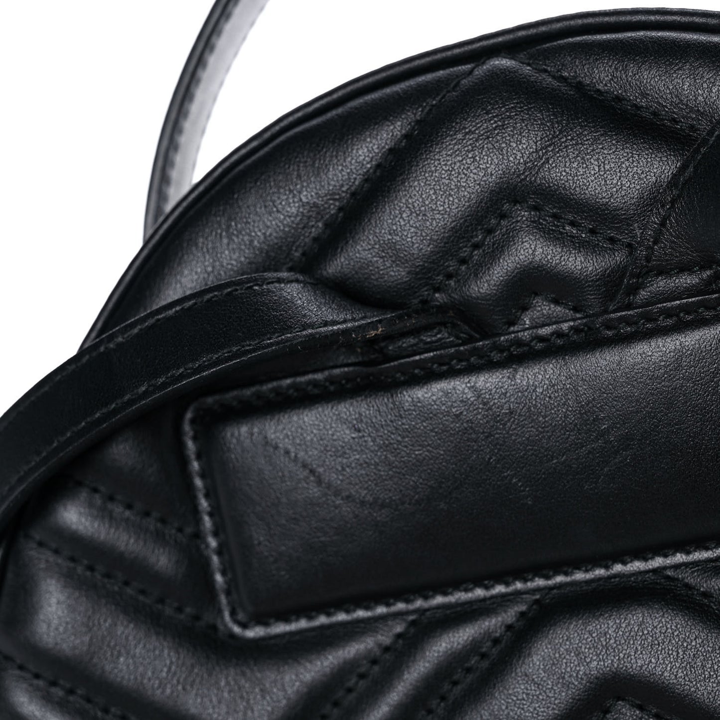 Calfskin Matelasse GG Marmont Backpack Black