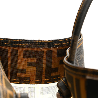 Fendi Mesh Glazed Fabric FF 1974 Tote Tobacco 15 of 16