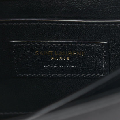 Saint Laurent Grain de Poudre Mini Classic Monogram Cassandra Top Handle Black 6 of 9