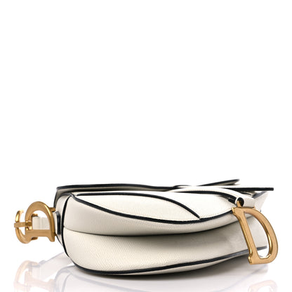 Christian Dior Grained Calfskin Saddle Bag White 4 of 10