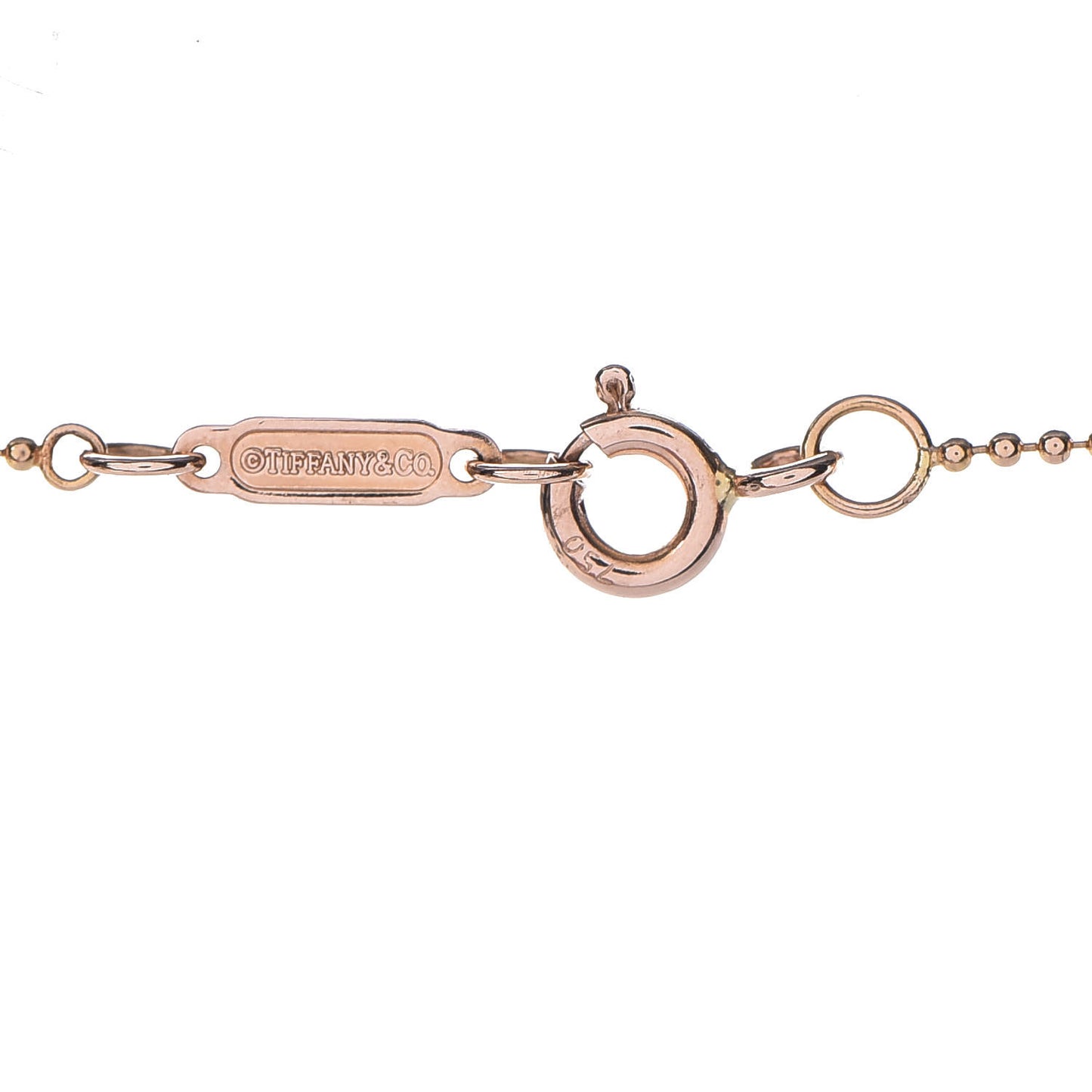 18K Rose Gold Heart Lock Key Pendant Necklace
