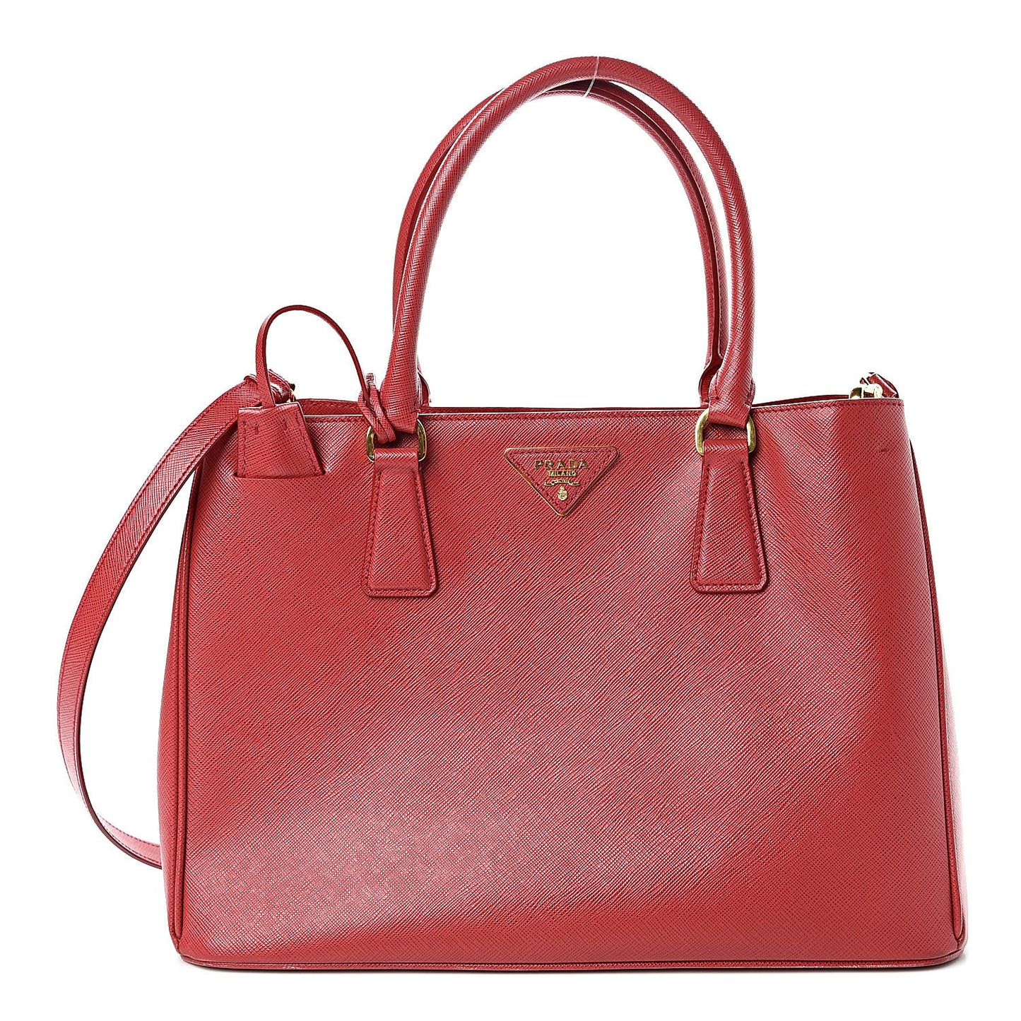 Saffiano Lux Medium Tote Fuoco