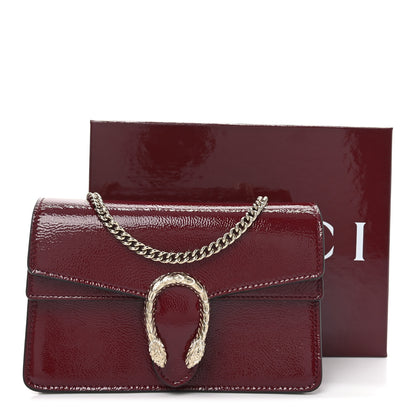 Gucci Crinkled Patent Mini Dionysus Shoulder Bag Rosso Ancora Red 10 of 10