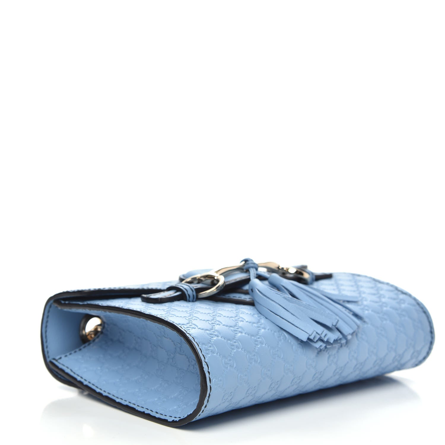 Gucci Soft Microguccissima Mini Emily Chain Shoulder Bag Mineral Blue 4 of 10